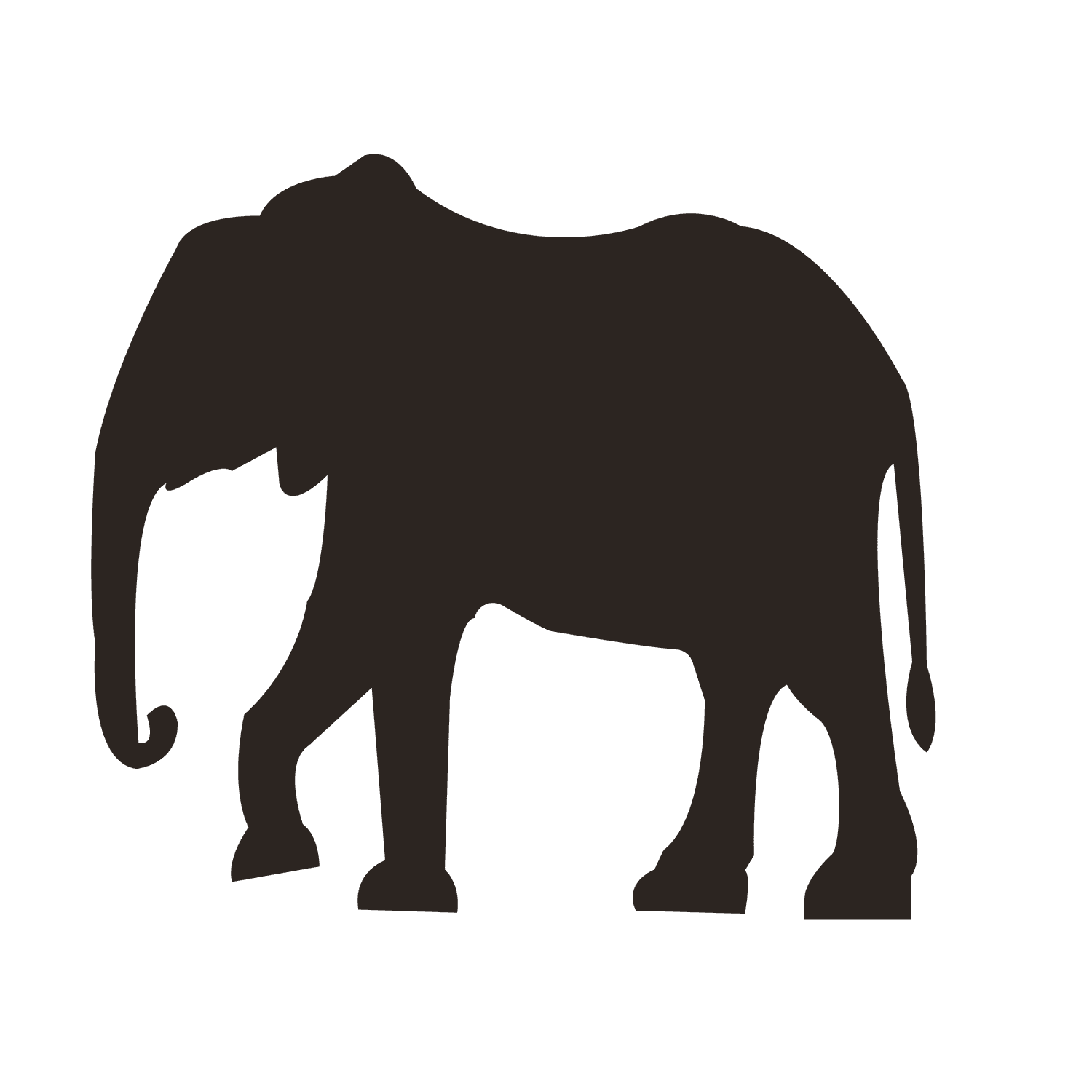elephant silhouette brown elephant clipart