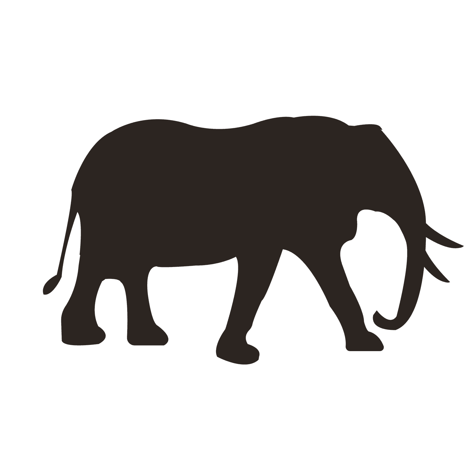 elephant silhouette brown elephant clipart