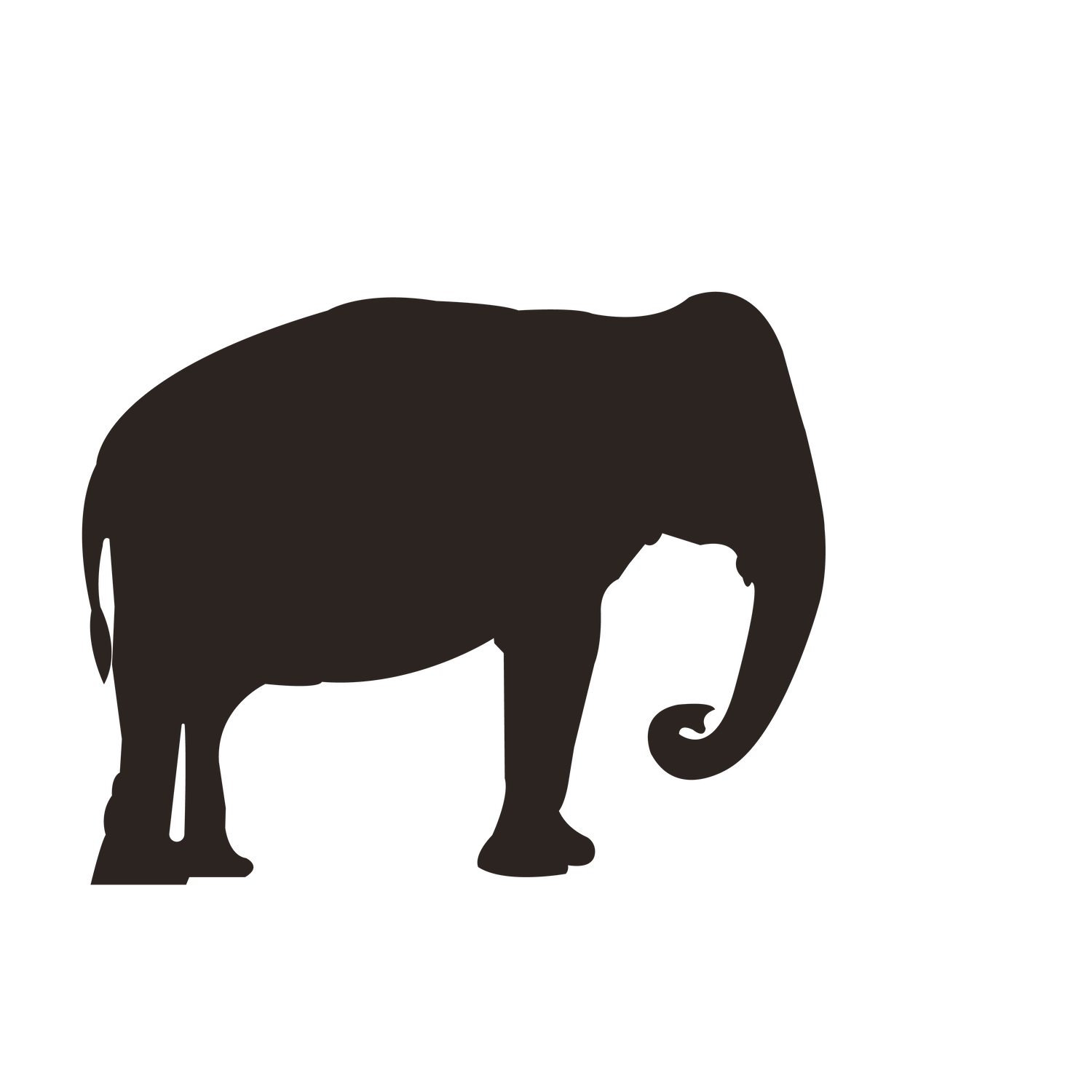 elephant silhouette brown elephant clipart