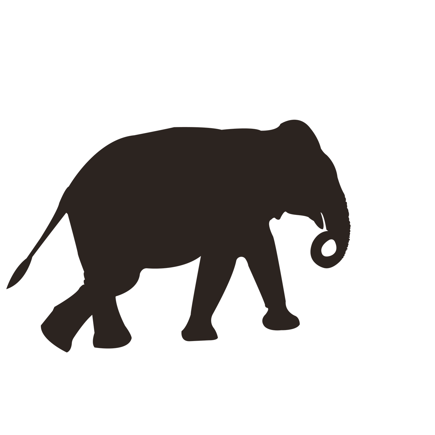 elephant silhouette brown elephant clipart