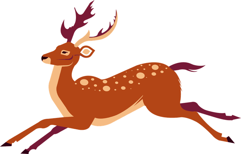 elk reindeer species icons colored cartoon sketch
