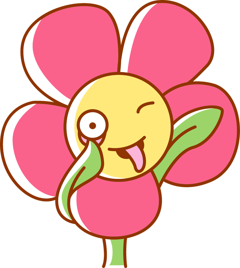 emoticon flower sticker element