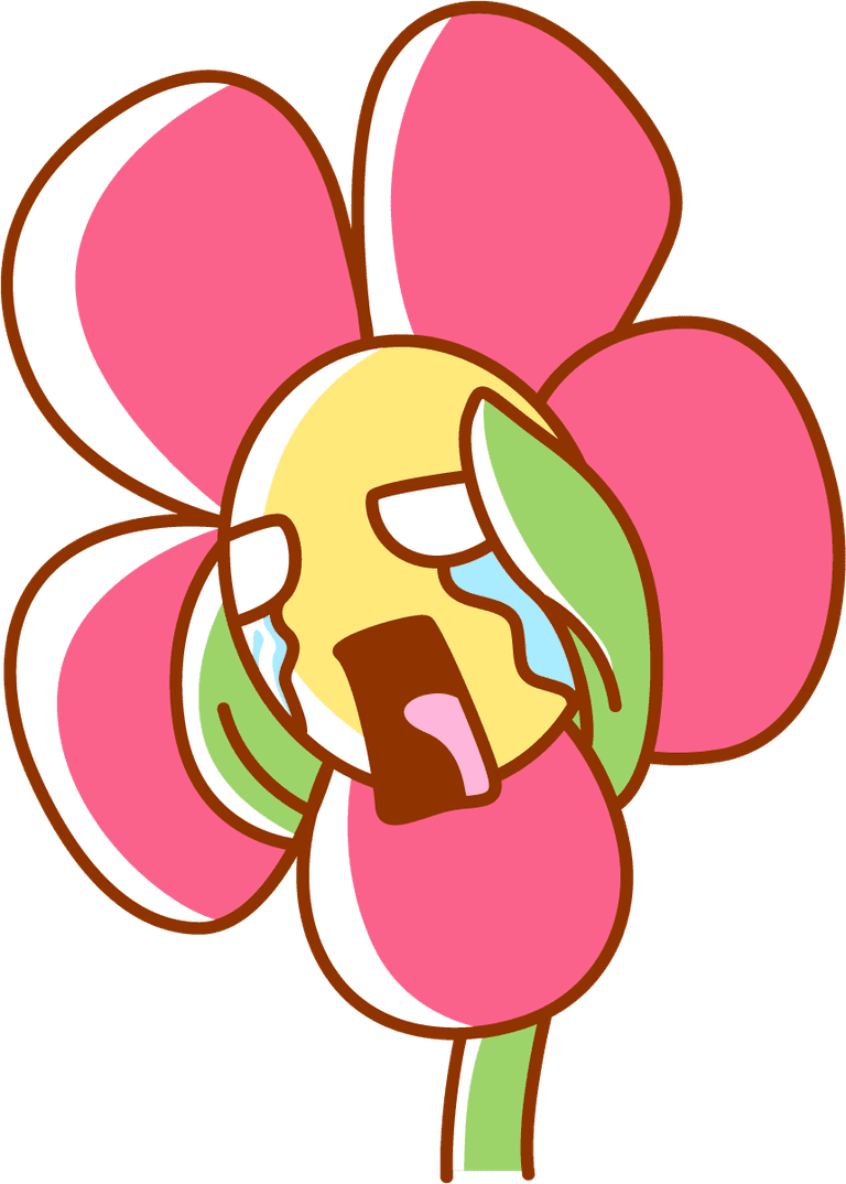 emoticon flower sticker element