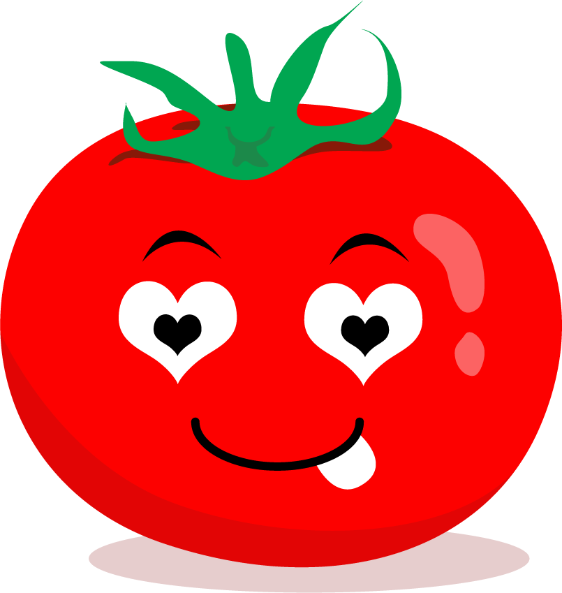 emotional face icons red tomato decoration