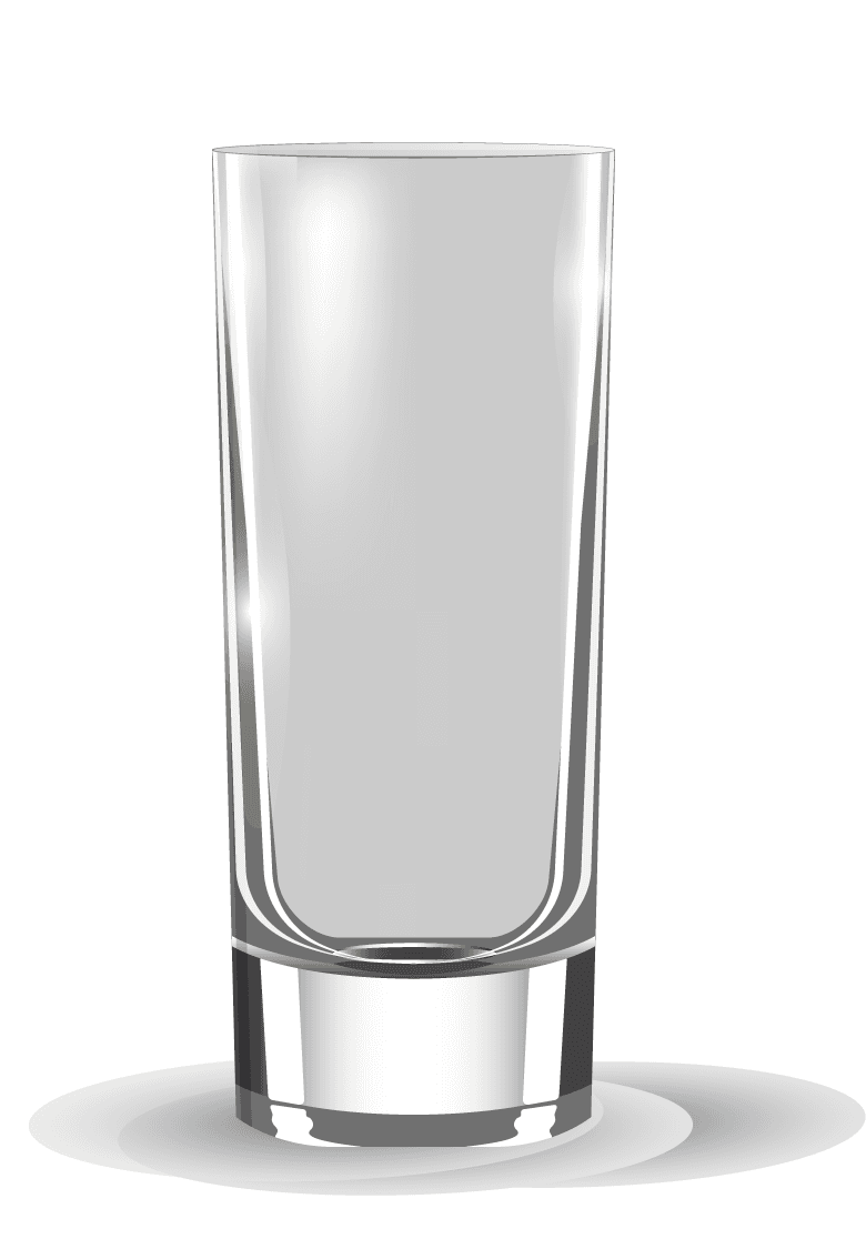 empty realistic glasses set different alcohol drinks cocktails isolated