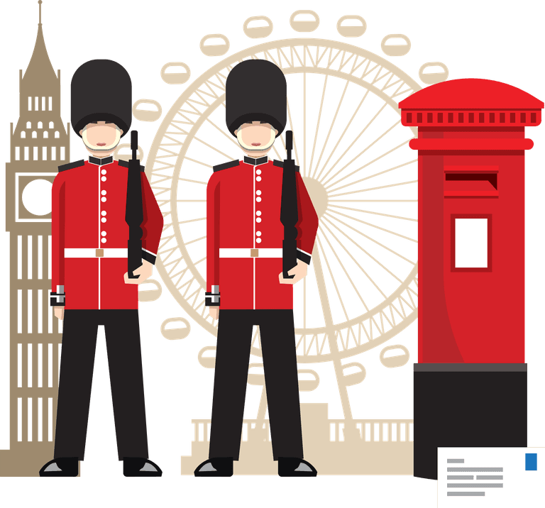 england tourism elements vector featuring iconic landmarks and symbols for travel promotion