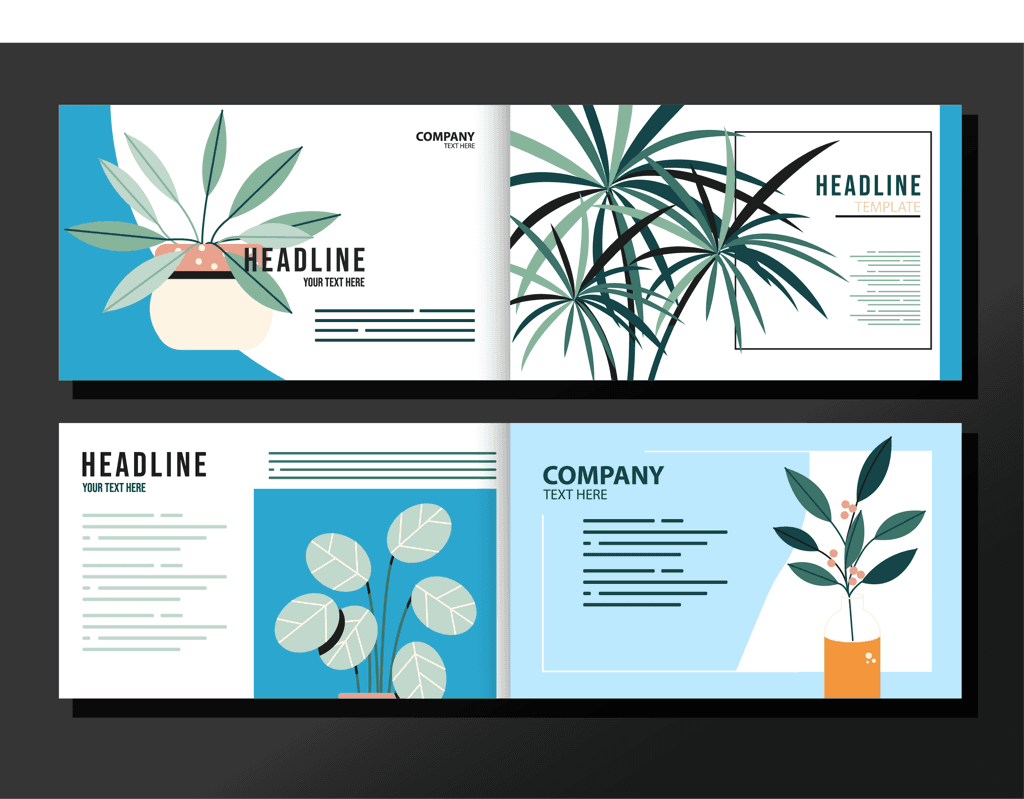 environmental brochure templates elegant classical leaves decor patterns and textures