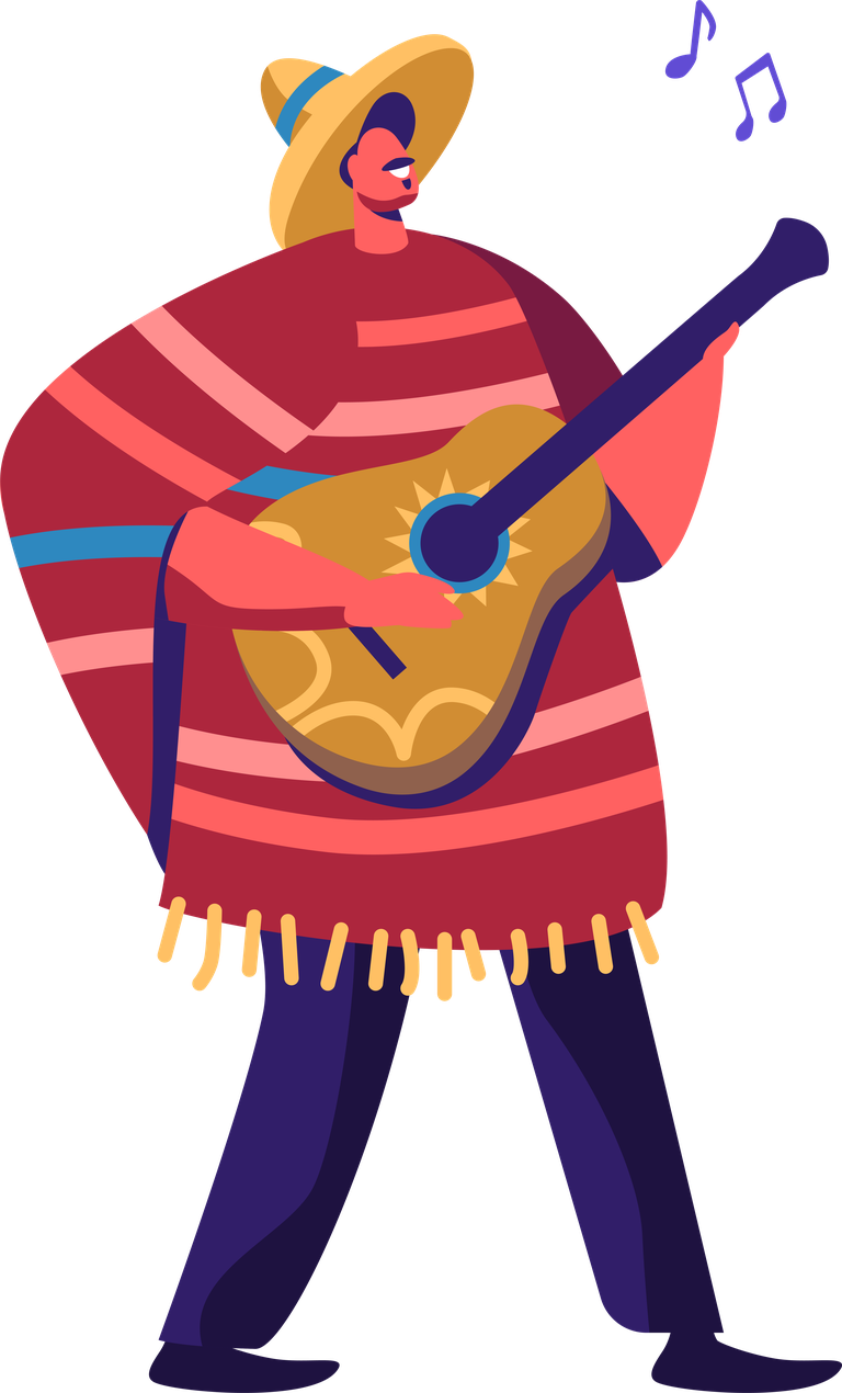 vibrant ethnic dance cartoon dancing vector featuring a musician in traditional attire