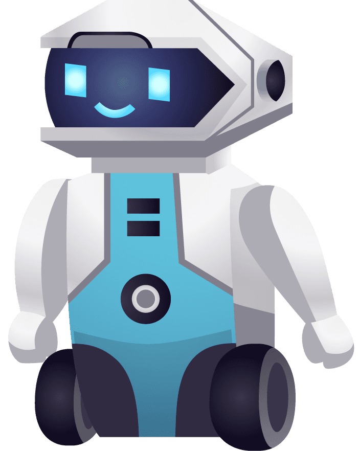 evolution and future robots - house keeping robot, dog robot, spider robot illustration
