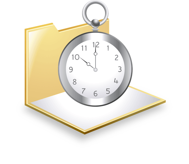 exquisite commercial icon vector of a stopwatch in a folder for efficient time management