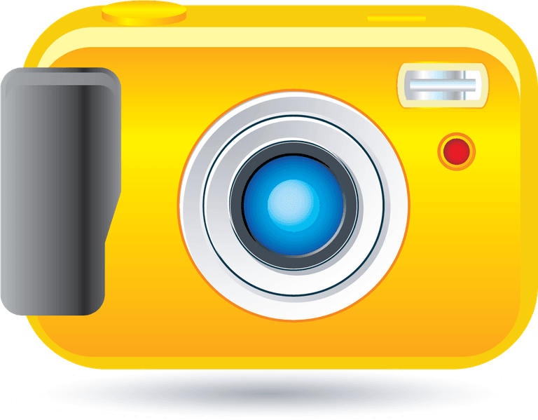 exquisite technology icon vector for capturing moments with vibrant yellow camera aesthetic