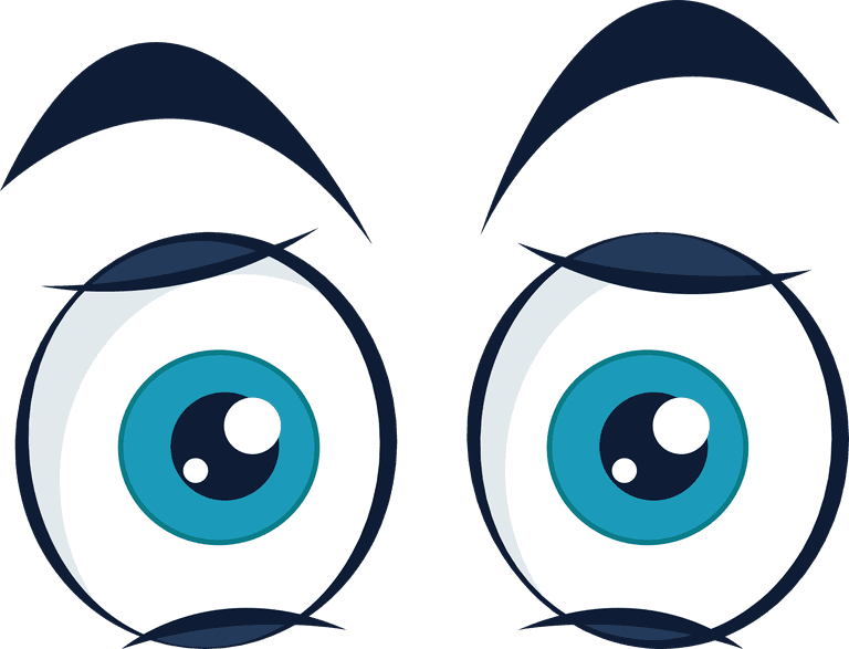 eyes set of cute cartoon eyes