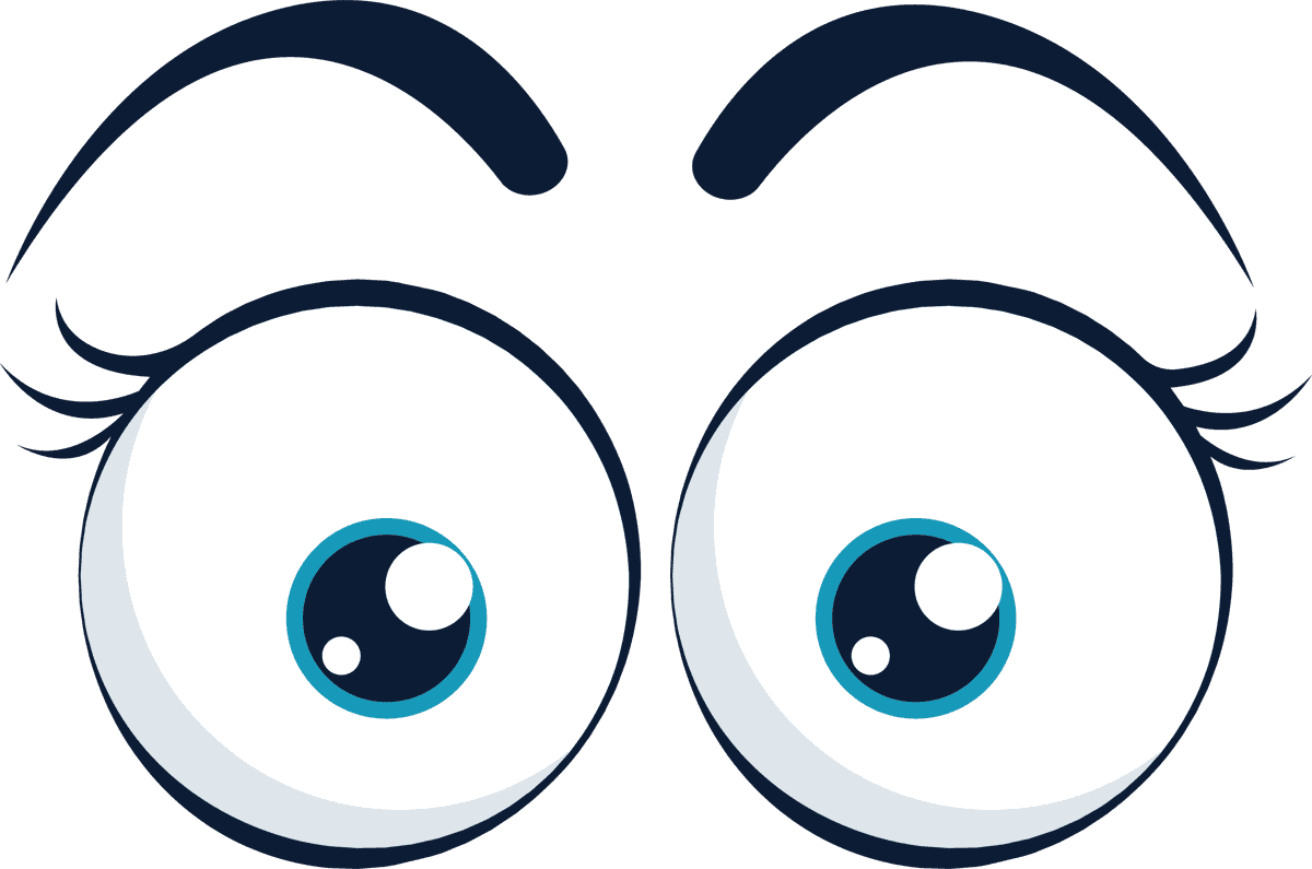 eyes set of cute cartoon eyes