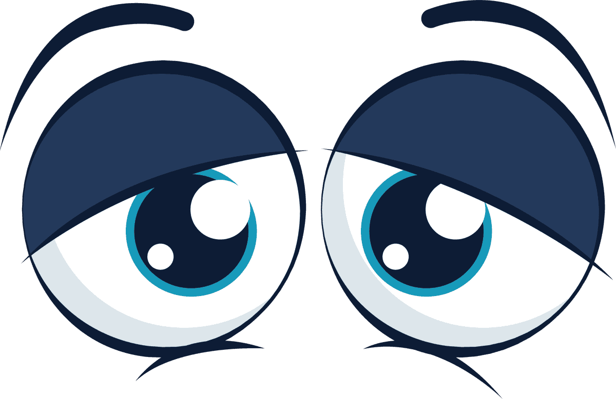 eyes set of cute cartoon eyes