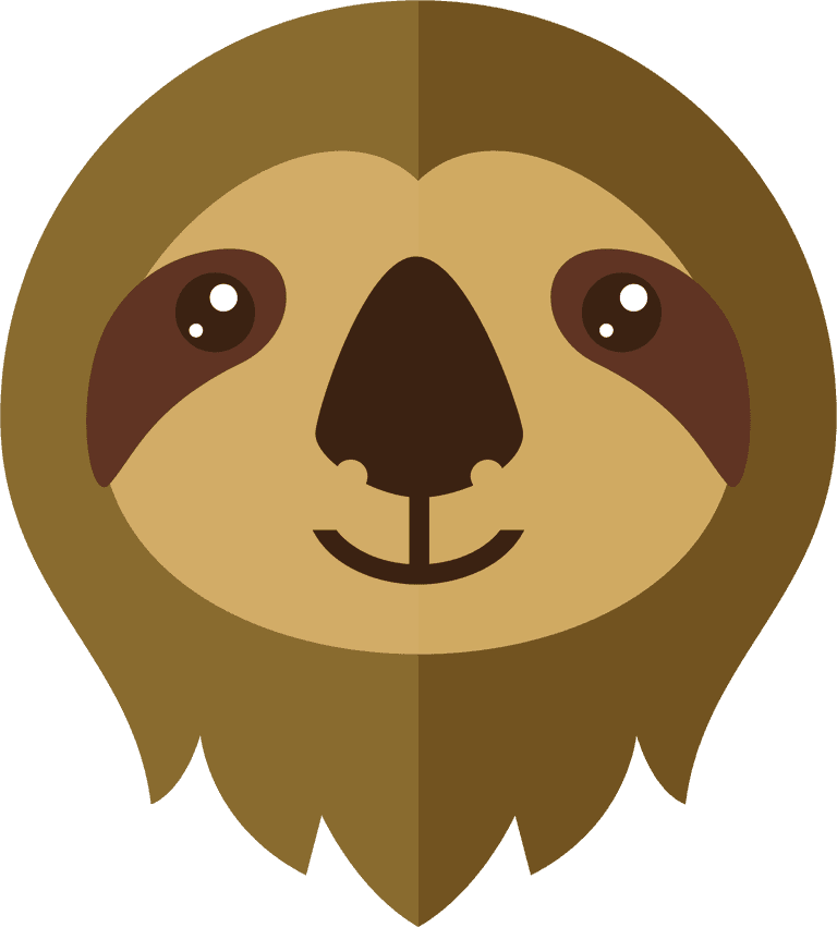 face folivora sloth faces cartoon showing different emotions vector