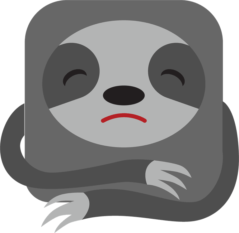 face folivora sloth faces cartoon showing different emotions vector