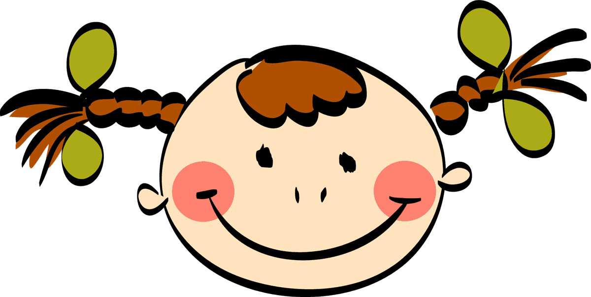 funny kids face cartoon styled