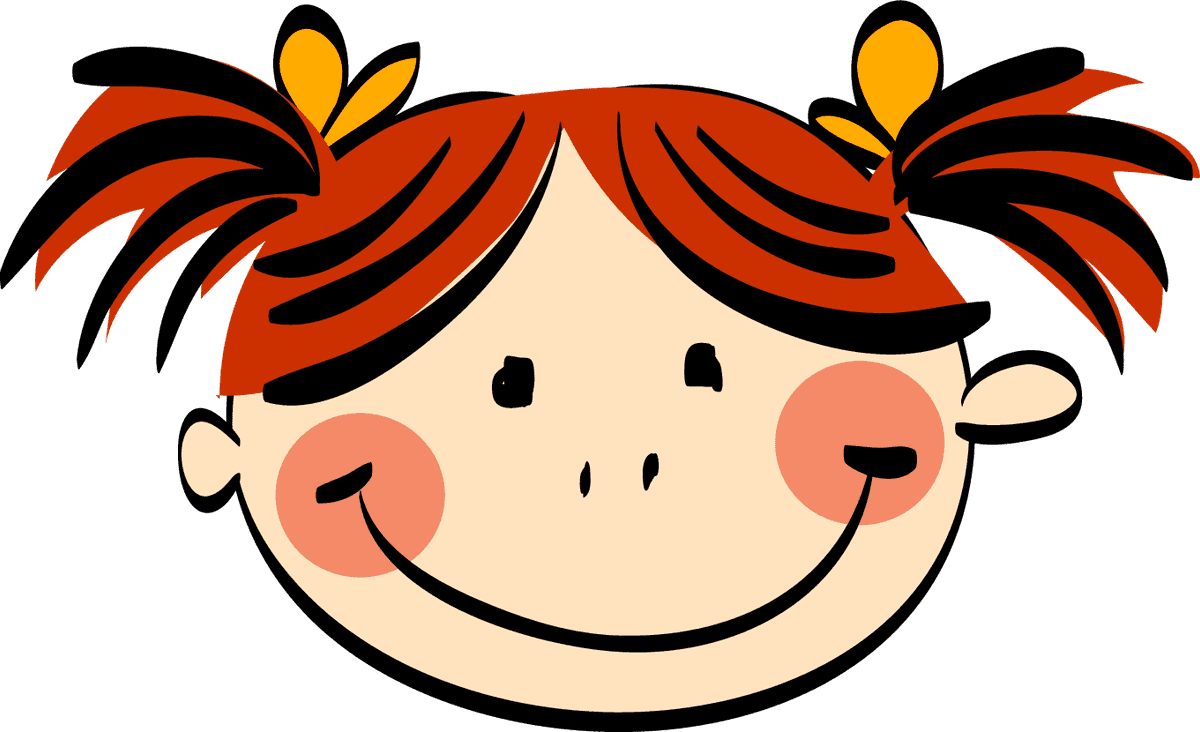 funny kids face cartoon styled