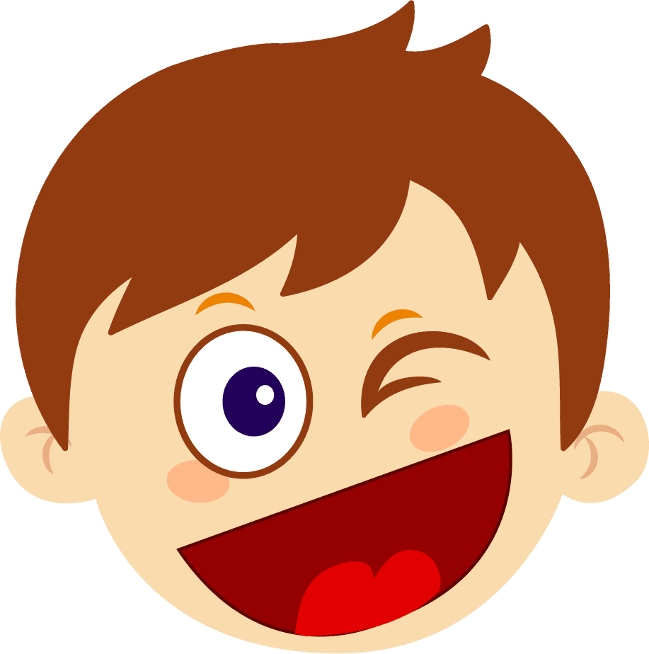 facial expressions boy emotional icons various funny types head icon