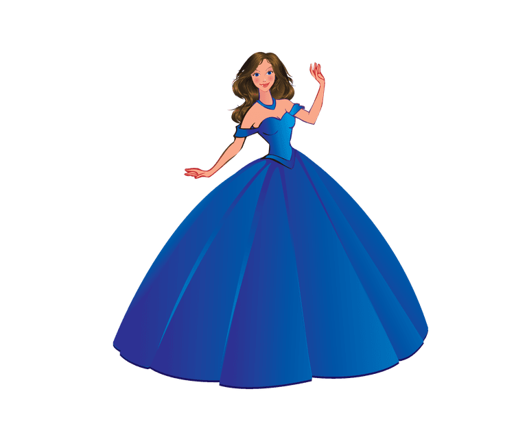 fairy beautiful princess vector in a dazzling blue gown for enchanting storytelling