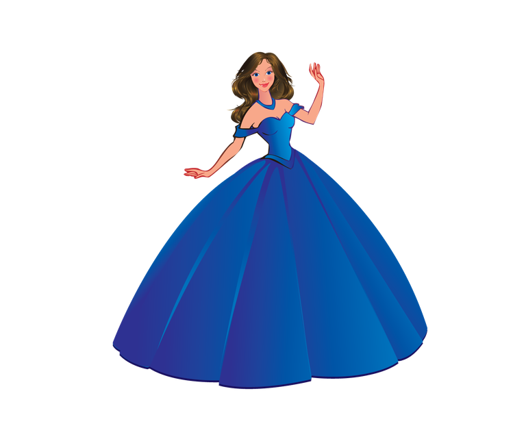 fairy beautiful princess vector in a dazzling blue gown for enchanting storytelling
