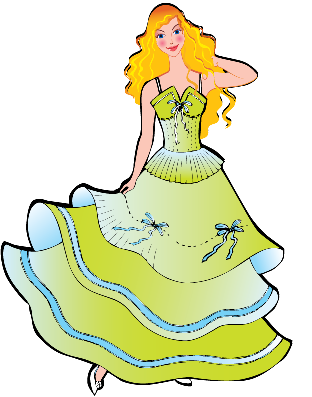 fairy beautiful princess vector with a flowing gown and playful colors for enchanting illustrations
