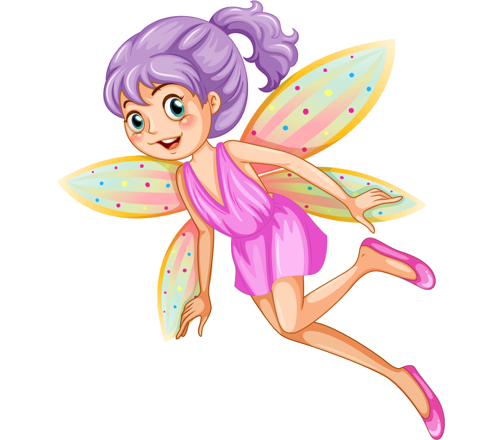 fairy set medieval character with colorful wings for enchanting storytelling adventures