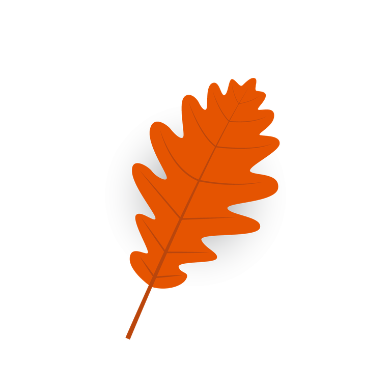 fall leaves icons orange modern shapes