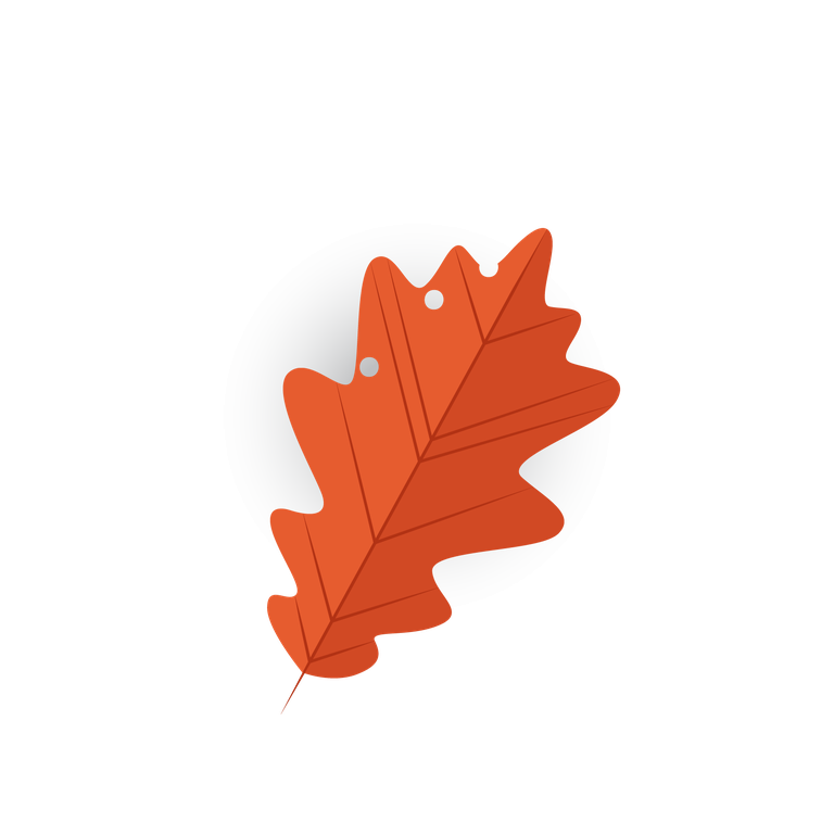fall leaves icons orange modern shapes