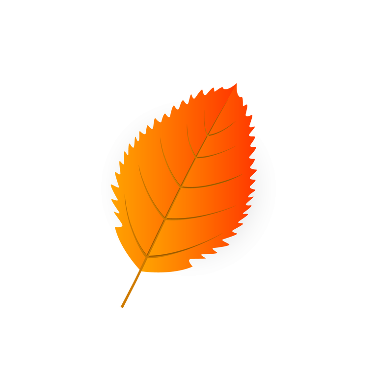 fall leaves icons orange modern shapes