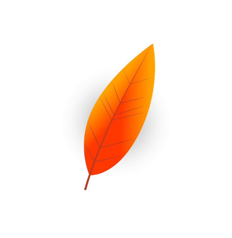 fall leaves icons orange modern shapes