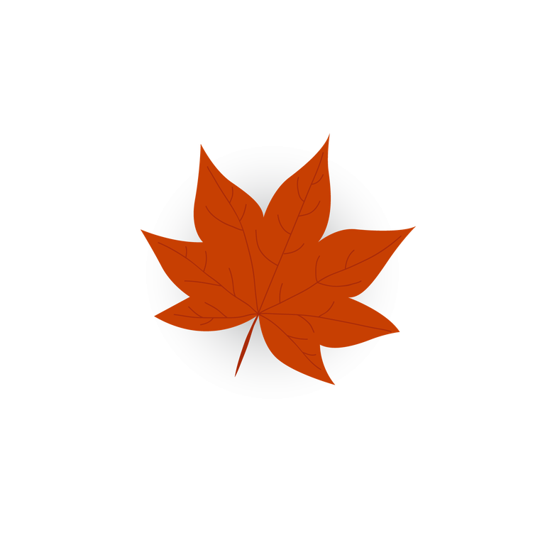 fall leaves icons orange modern shapes