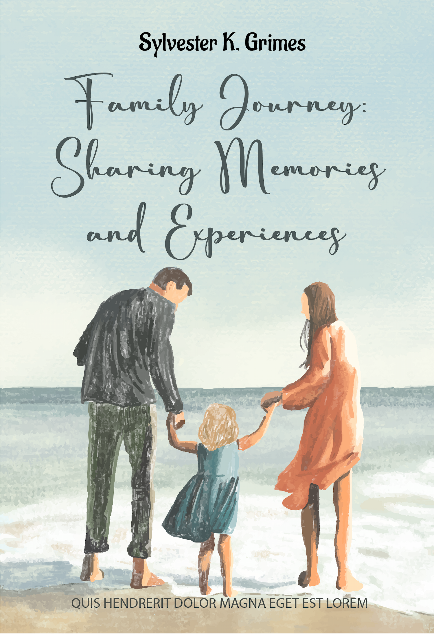 family and kid book cover template