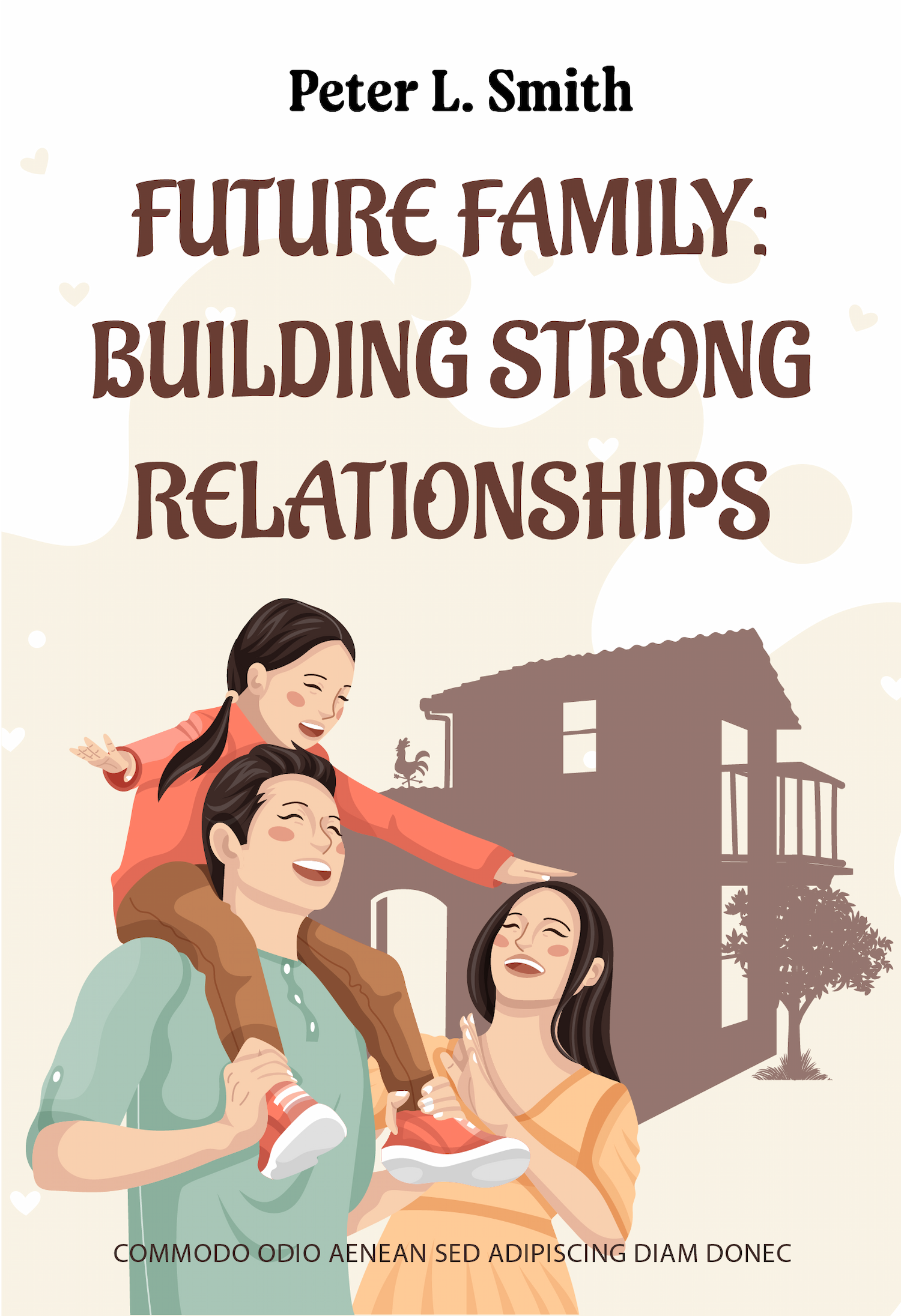 family and kid book cover template