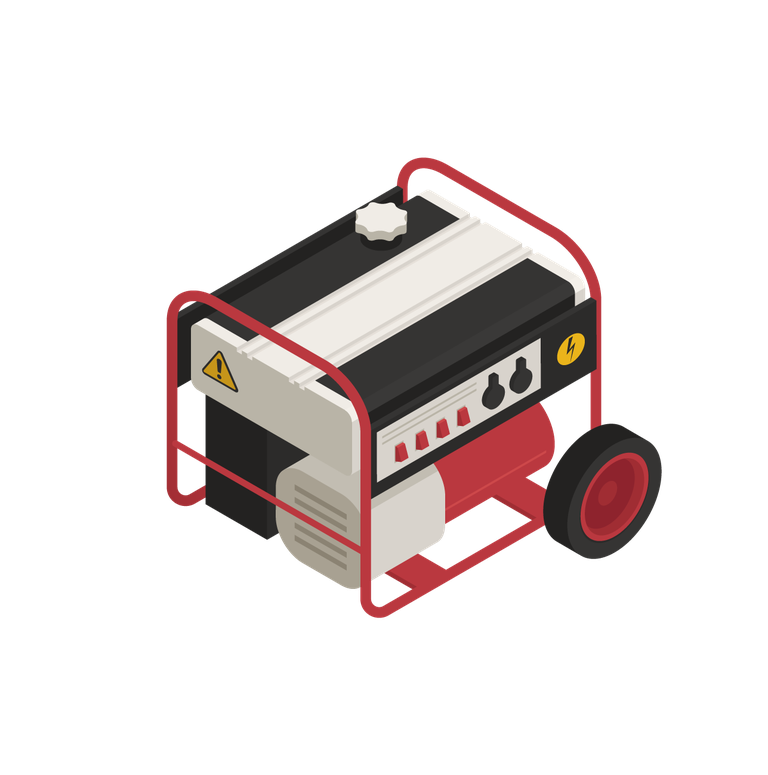 isometric farm garden machinery for efficient power generation in outdoor settings