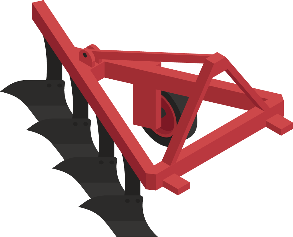 isometric farm garden machinery for efficient land cultivation and plowing tasks