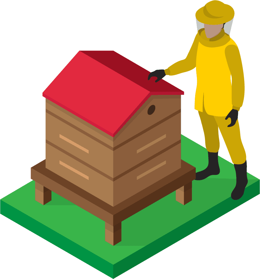 farm isometric icons set with farmhouse windmill orchard greenhouse beehive farmyard facilities workers