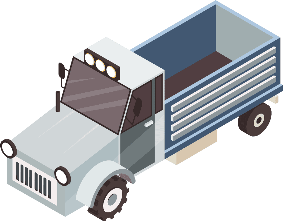 isometric farm vehicles and agricultural machinery