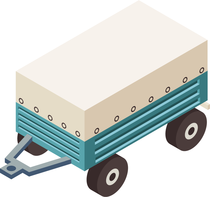 isometric farm vehicles and agricultural machinery