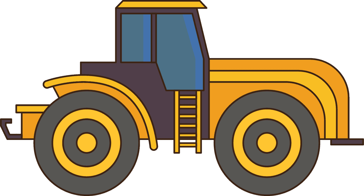 farming harvesting and agriculture tractor illustration for modern agricultural practices
