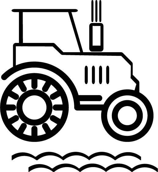 farming tools icons illustration in black and white