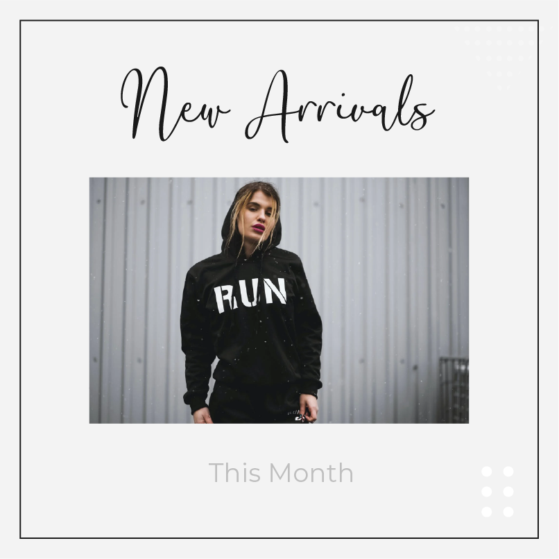 black and white minimalist fashion sale instagram post template