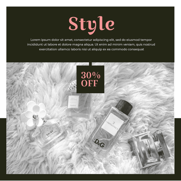 minimalist fashion sales promotion for stylish accessories with 50% off deals and modern aesthetics