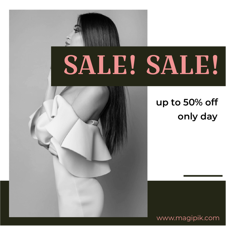 minimalist fashion sale banners with bold text, sleek black-and-white aesthetics, and eye-catching discounts for online shopping