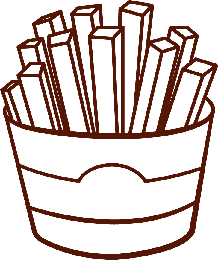 fast food icons hand drawn sketch