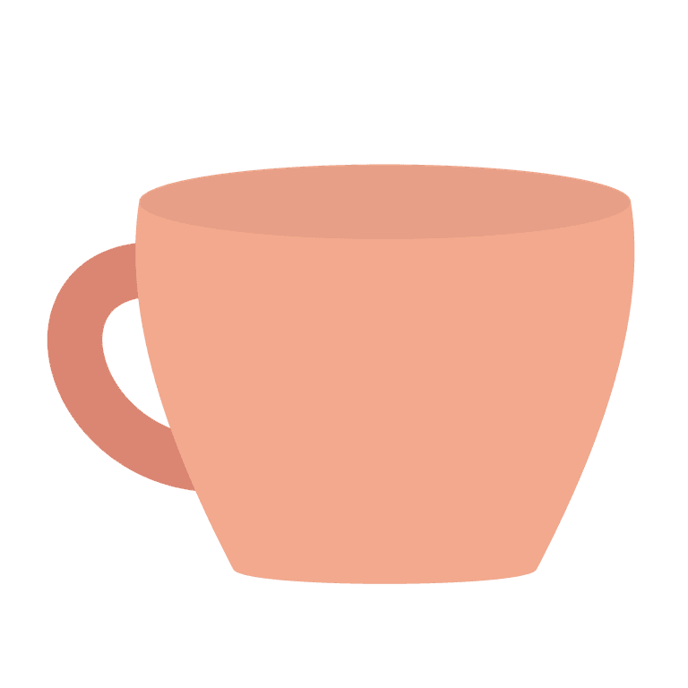 minimalist flat illustration of kitchen items in modern style