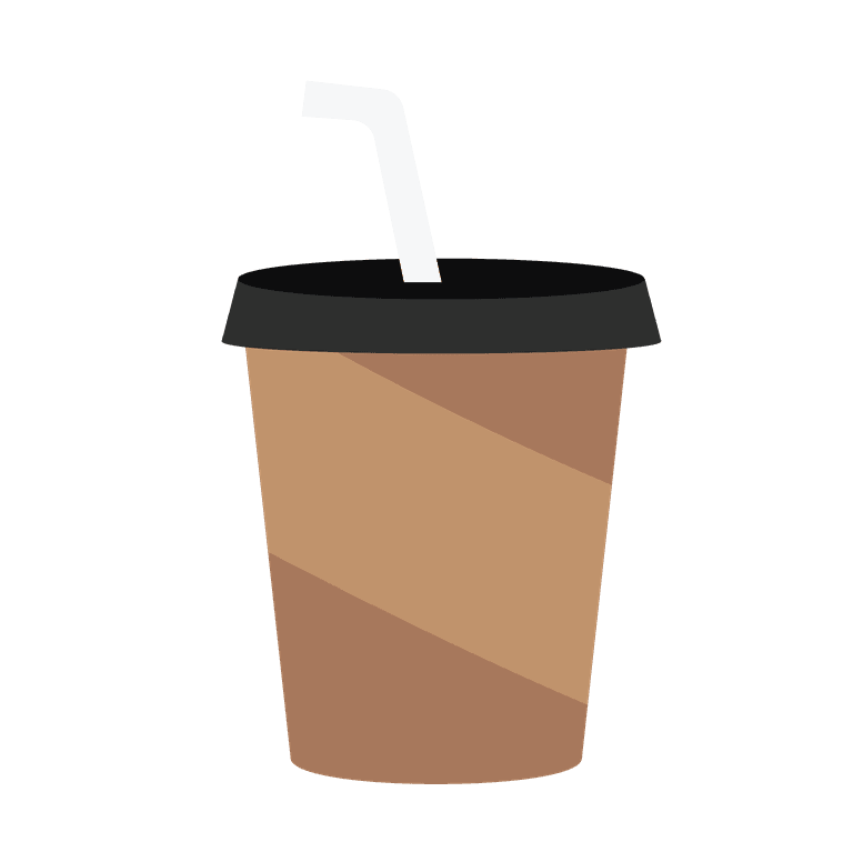 minimalist flat food illustration featuring casual dining icons in modern design style