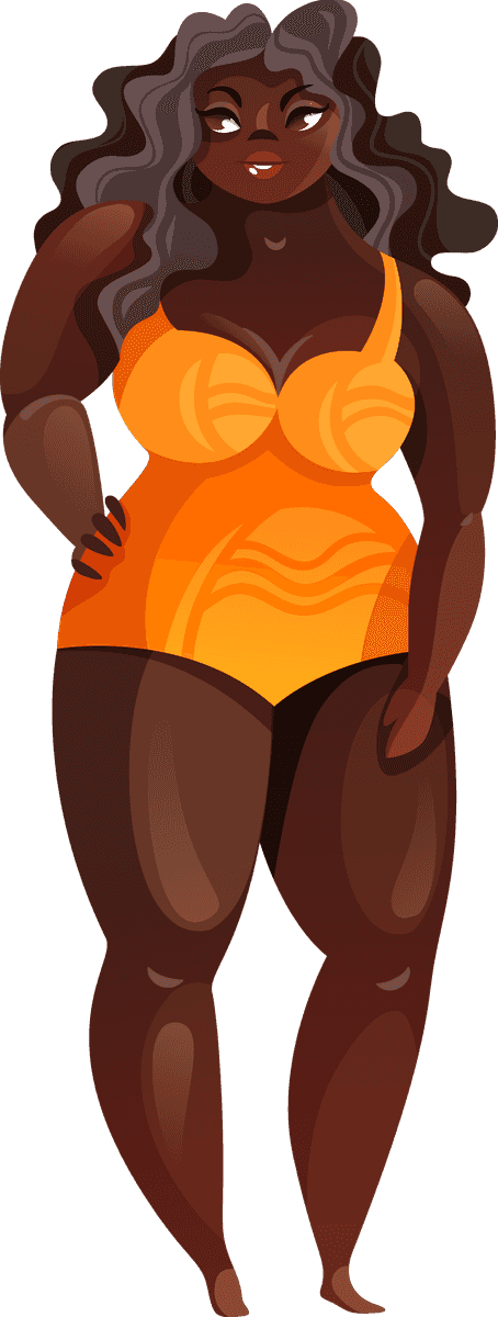 fat girl in dress vector showcasing confidence and style for summer fashion looks