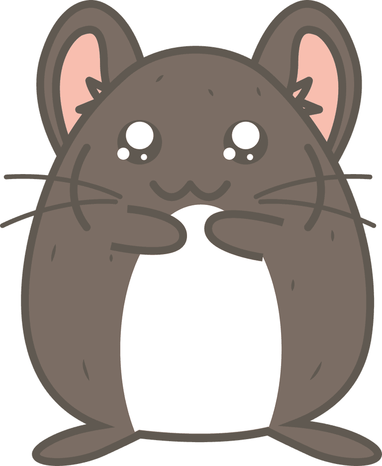 fat mouse cute chinchilla cartoon that you can use for your project