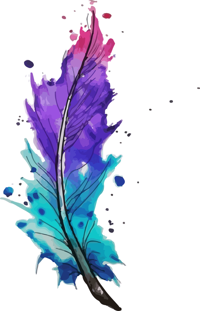 feathers watercolor colorful cover